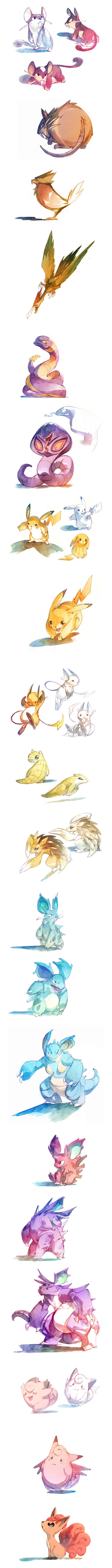 Watercolor Pokemon! ...