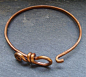 Copper bangle with clasp: 