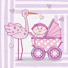 Baby shower cartoons