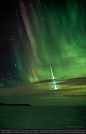 Aurora and meteor over Manitoba, Canada. This image was 3rd winner in the Beauty of the Night Sky category for the 2013 International Earth and Sky Photo Contest, Visit our Website for more Info and