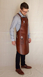 Handcrafted leather apron Premium Heavy Duty by BlueandGrae: 
