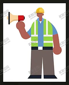 手绘工程师 【酷图网】手绘工程师,工程师素材,工程师人物,项目经理,项目监理