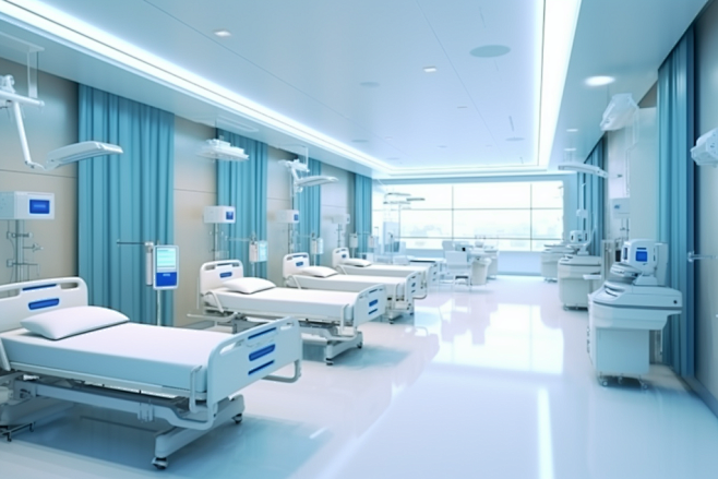 现代医学重症监护室医院场景摄影