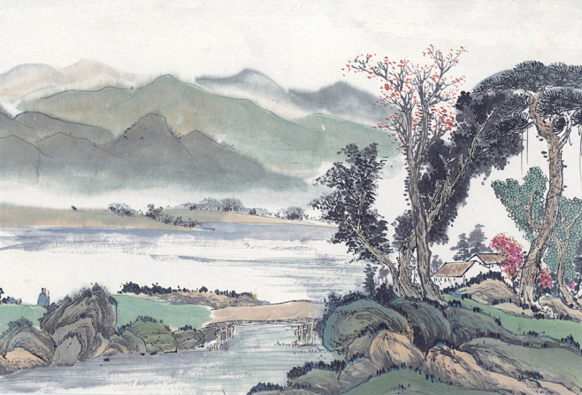 国画山水 - 小桥流水人家