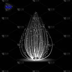 具有动态粒子的阵列。3d 未来的技术风格。抽象背景。矢量插图.