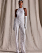 naeemkhannyc Naeem Khan weddings..Jumpsuit and glass beaded gloves. @naeemkhanbride #wedding #bride @cfda @nylbfw