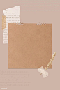 Ripped newspaper and flower stem on old brown paper banner vector | premium image by rawpixel.com / Kappy Kappy