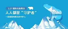 2.27国际北极熊日动物保护手绘公众号首图