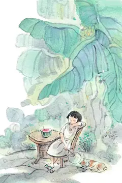 青葱岁月，美好时光 ～水彩插画 By_@肚子杜杜