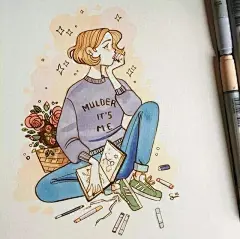 美的不要不要的手绘插画，这配色太绝了_昙花 : 在小编看来Sibylline 笔下的女孩用一位作家朋友说的话，“醉里挑灯看花”，是有意思的事：等待羞涩的美人，在在千呼万喚中，一点一点地展现它的秀色。人呢，以百年记，也不过是三万六千五百多天，在历史长河…