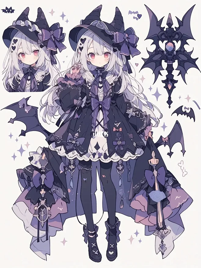 魔法系列IMidjourney-魔女-Al角色设计-花瓣网