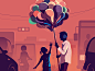 Dribbble balloon man
