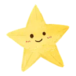 夏天星星黄可爱手绘动态贴纸