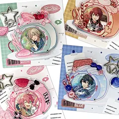 PuppyBread原创蛋糕卷徽章套吧唧套谷美徽章保护套亚克力彩虹板吧-淘宝网