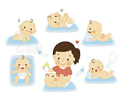 set baby with mother