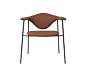 Masculo Chair – 4-legged metal version by GUBI | Visitors chairs / Side chairs