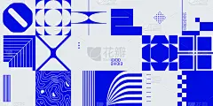 现代野兽派启发设计艺术抽象矢量图形与大胆的几何形状和形式