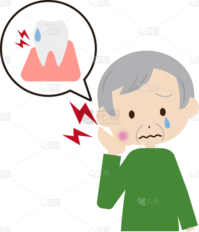 老年男人,绘画插图,痛苦,平衡折角灯,衰老过程,仅日本人,男人,垂直画幅,牙龈