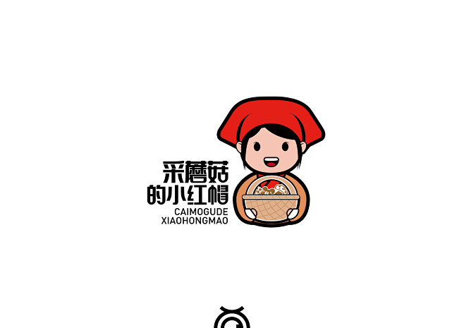 食品logo 卡通人物logo 采蘑菇的...