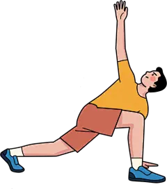 减脂运动线描扁平插画-有氧运动