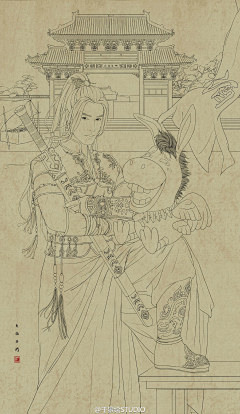 狸（＊￣︶￣＊）沫采集到线稿