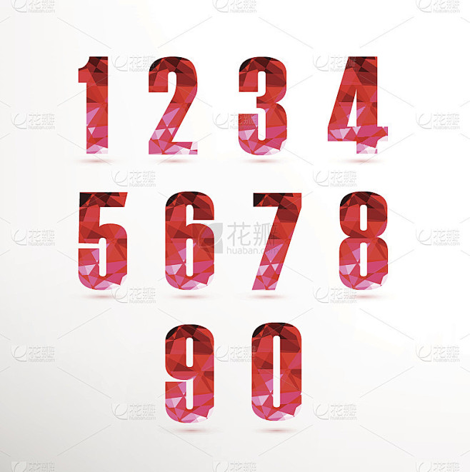 红色的数字