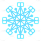 ICON-矢量蓝色雪花图标12