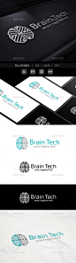 Brain Genius - Network Tech - Abstract Logo Templates