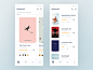 Bookshelf Screen ux ui flat read process book reading bookshelf
