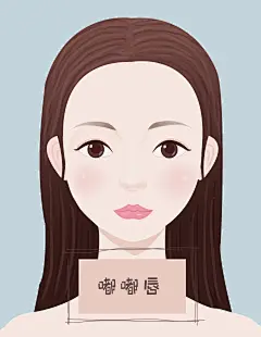 嘴巴嘴唇丰唇唇色  医疗美容整形
医疗美容整形插画 卡通手绘漫画案例图范图 可爱女孩美女 脸部面部全身症状系列