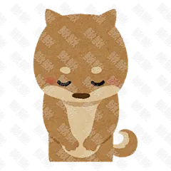 鞠躬道歉的小狗狗猫咪小猫手绘卡通插画手绘png儿童插画免扣素材1