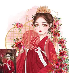 Q 版手绘头像半写实文艺漫画人物形象定制速写真人手绘插画头像-淘宝网
