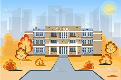 学校建筑。