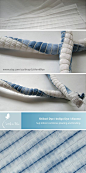 Indigo shibori dye - Suji shibori combines pleating and binding. (Little m Blue): 