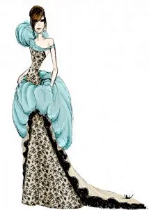 【时尚服装手绘插画设计图集下载】人物绘画插画服装设计作品参考