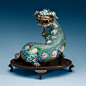 A CLOISONNÉ FIGURE OF A BUDDHIST LION, QING DYNASTY (1644-1912).: