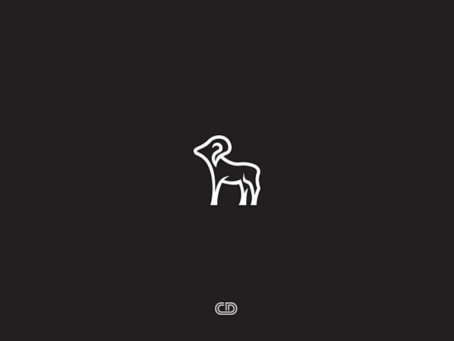 简笔单色！20款动物卡通Logo设计 -...