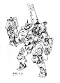 Inktober 2017_02 - Steam Knight Mordred, Emerson Tung : Knights of the Round Table series