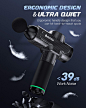 Massage Gun Deep Tissue Percussion Muscle Massage for Athletes - 20 Speeds Quiet Handheld Massager for Muscle Deep Relaxation with 6 Different Massage Heads(Black): Amazon.ca: Health & Personal Care