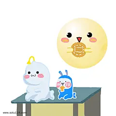 中秋月饼卡通 月亮月饼可爱的中秋节图片png免抠元素卡通手绘背景装饰免扣图片设计图案