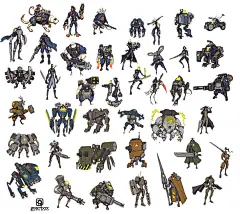 The Weird Units Of Battleborn : Matias Tapia is an illustrator and concept artist from Chile who most recently worked on Gearbox’s Battleborn.
