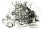 A Fairytale House : A Concept Art for a Fairytale Sky World