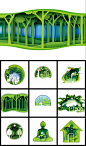 10款剪纸风格保护环境绿色环保EPS素材2020319-1 - 设计素材 - 比图素材网