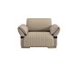 Leather armchair with armrests MEDUSA | Armchair by Reiggi