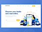 Landingpage cta book typeface illustration uiux landing page web  design