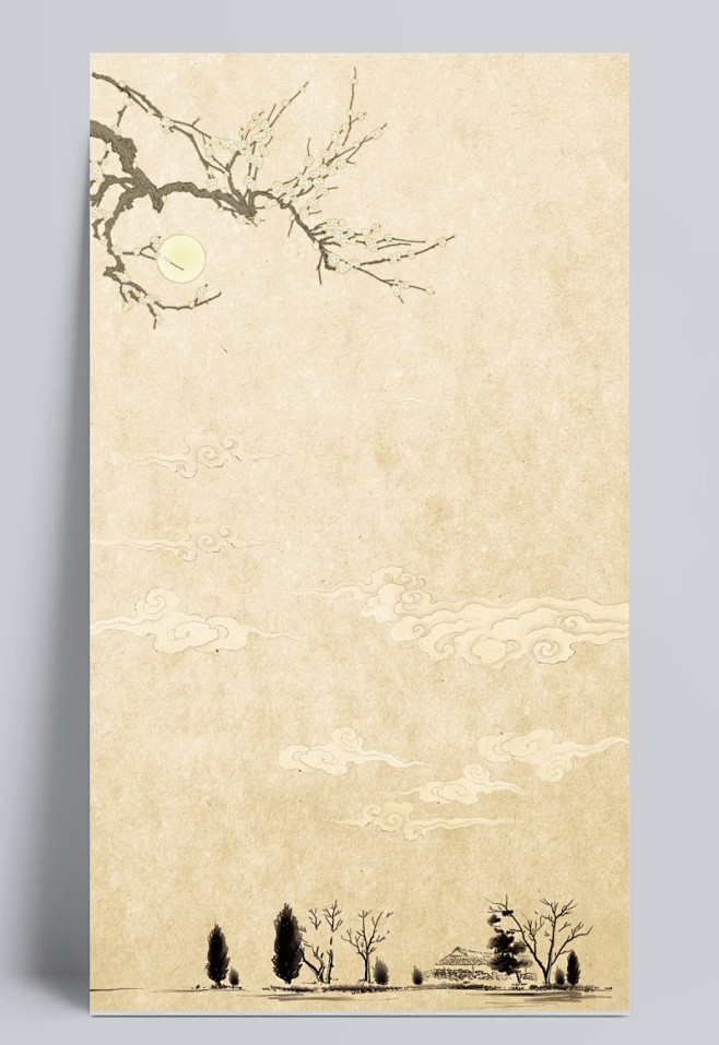 古风古色海报设计|古风,古风海报,背景,古色,广告,海报设计,月亮,云层,水墨,展板,宣传,招聘,素材,平面,配音,中国风,中国风/复古,背景图