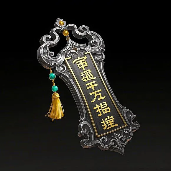 令牌 中国风 古风 金属材质 流苏 AI生成参考素材 不可商用 樗樗一202503-花瓣网