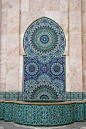 Mosaic and Fountain, Casablanca, Morocco