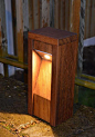 Subtile and descrete wooden Lighting for Paths - Driveway Lights - Pathway Lighting - Bollard & Pole Lights: 