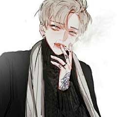 蓝二哥哥_采集到耽美/现代/单人/卡通